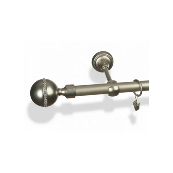 Karnisz metalowy pojedynczy DAFNE Satyna 19 mm