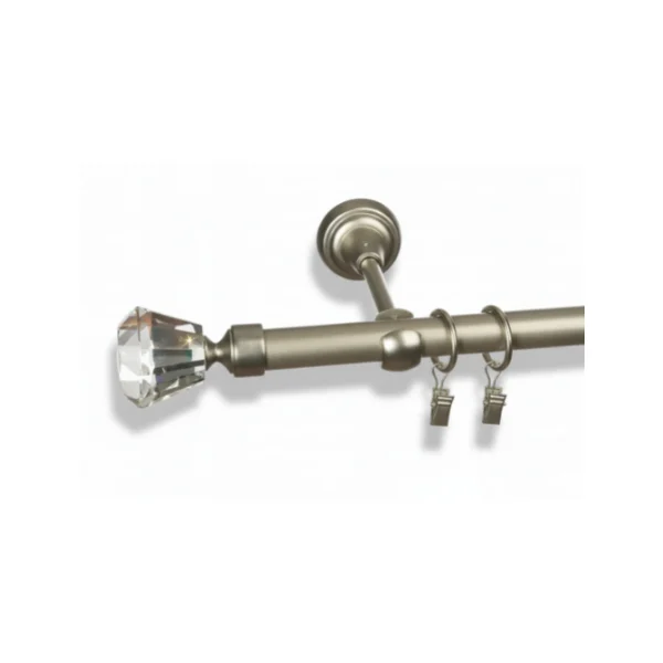 Karnisz metalowy pojedynczy FIGARO Satyna 19 mm