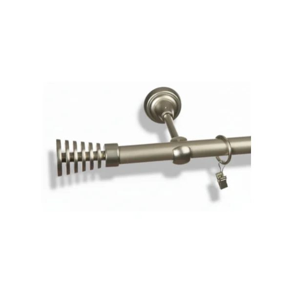 Karnisz metalowy pojedynczy TENOR Satyna 19 mm