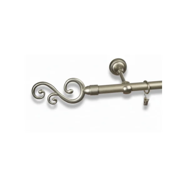 Karnisz metalowy pojedynczy SKIFF Satyna 19 mm