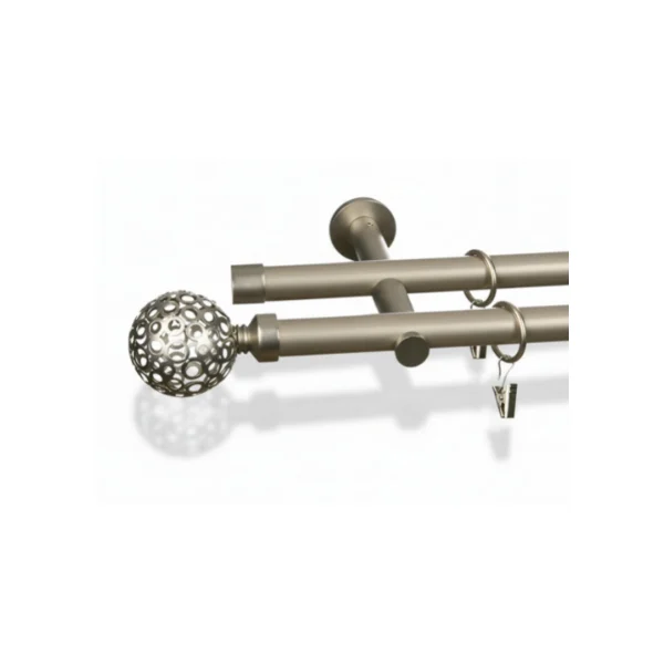 Karnisz metalowy podwójny GOPLANA Satyna 19 mm