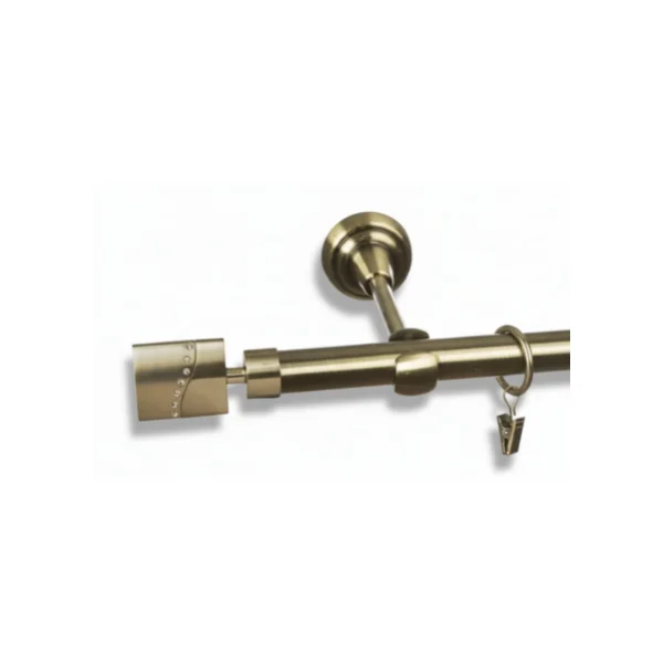 Karnisz metalowy pojedynczy BELLINI Złoty antyk 19 mm