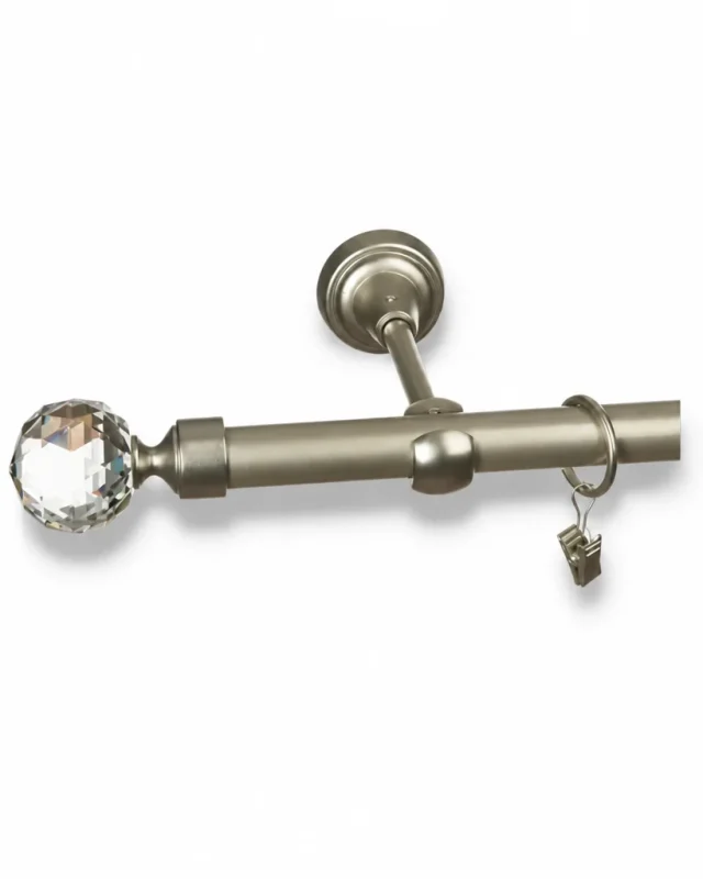 Karnisz metalowy pojedynczy CARMEN Satyna 19 mm