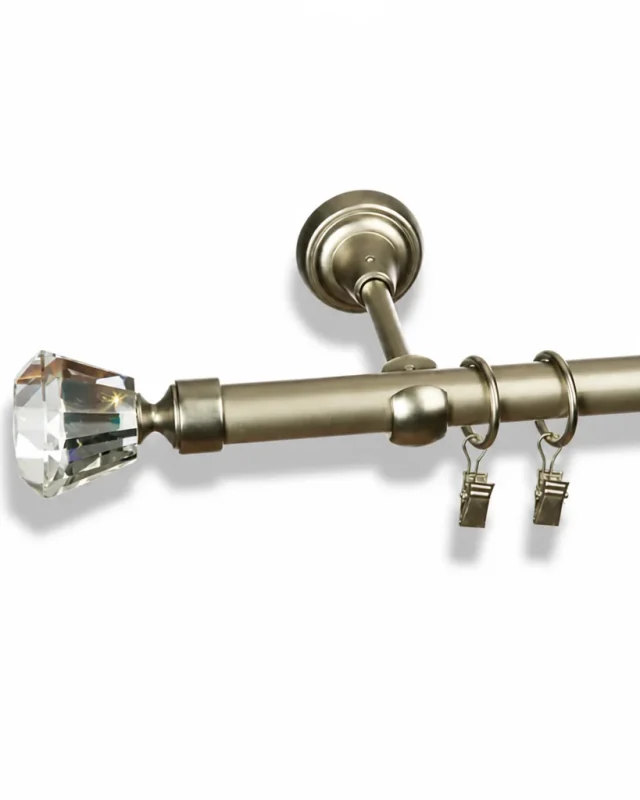 Karnisz metalowy pojedynczy FIGARO Satyna 19 mm