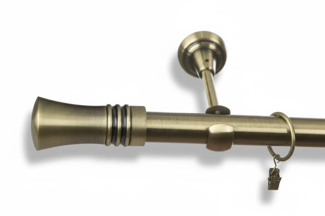 Karnisz metalowy pojedynczy IMPERIA Złoty Antyk 25 mm