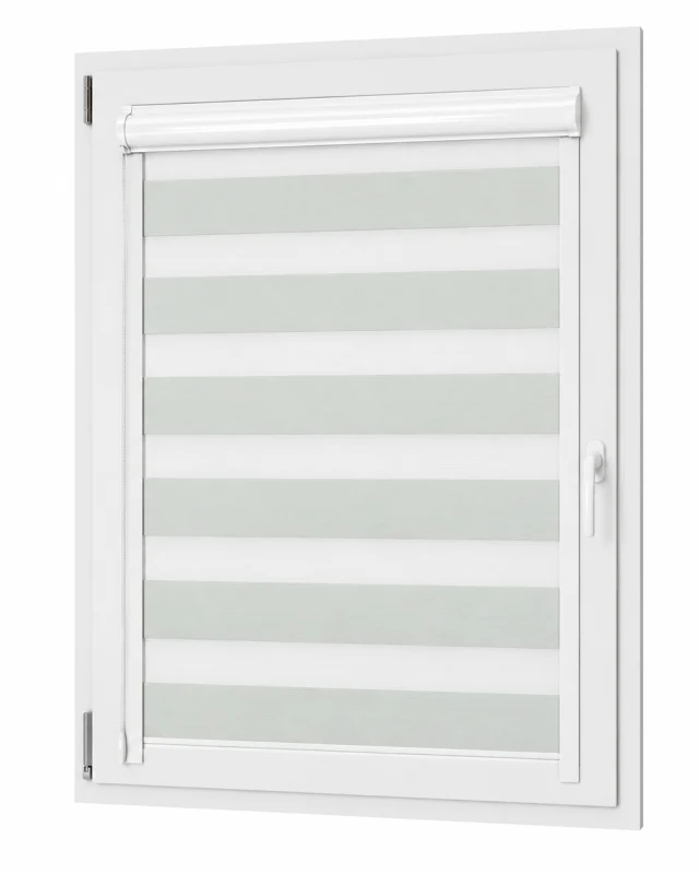 Roleta w kasecie Aluminiowej Dzień Noc Soft z prowadnicą - Pistacja