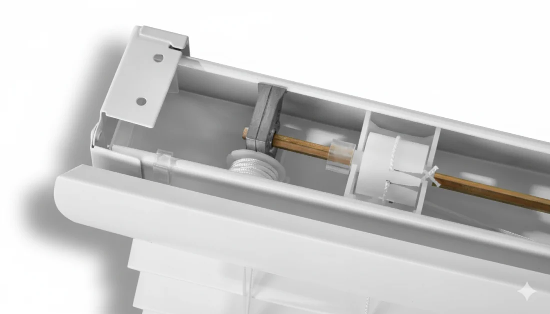 Żaluzje PCV imitujące drewno 50mm Biała