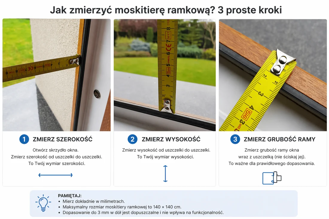 Moskitiera ramkowa - na wymiar